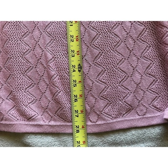SIENNA SAGE Womens Dusty Rose Open Front Cardigan Sweater SzL Pre-Owned - Picture 10 of 10